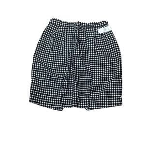 Essentials by ABS Inverted Pleat Women's Black/Cream Checked Size‎ 12 NEW NWT